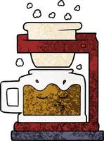tecknad serie filtrera kaffe maskin vektor