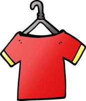 Cartoon-Doodle-T-Shirt auf Kleiderbügel vektor