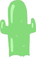 platt Färg illustration av en tecknad serie kaktus vektor