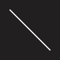 eps10 vit vektor enda hetero diagonal linje ikon isolerat på svart bakgrund. enkel översikt eller stroke symbol i en enkel platt trendig modern stil för din hemsida design, logotyp, och mobil app