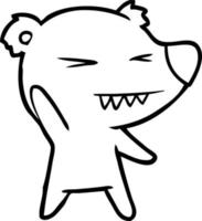Wütender Eisbär-Cartoon vektor