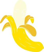 Bio-Banane der flachen Farbartkarikatur beste Qualität vektor