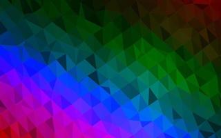 mörk mångfärgad, regnbåge vektor polygonal mall.
