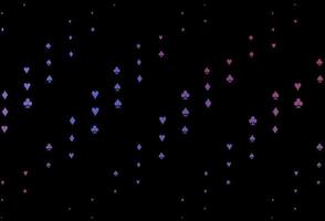 dunkelblaue, rote Vektorvorlage mit Pokersymbolen. vektor