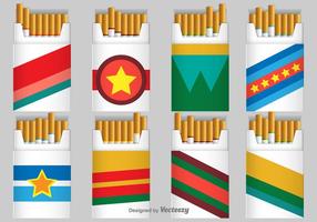 Zigarettenpack Vektor Icons