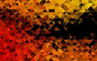 dunkelgelber, orangefarbener Vektorhintergrund mit Linien, Dreiecken. vektor