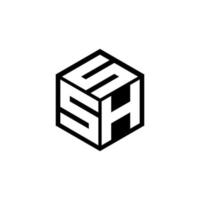 shs-Brief-Logo-Design mit weißem Hintergrund in Illustrator. Vektorlogo, Kalligrafie-Designs für Logo, Poster, Einladung usw. vektor