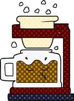 tecknad serie filtrera kaffe maskin vektor