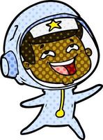 Cartoon lachender Astronaut vektor