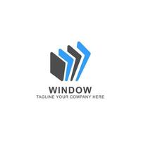 Fenster-Logo-Design-Haus-Unternehmen vektor