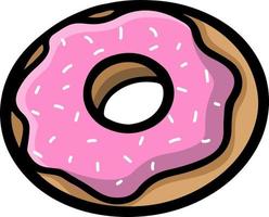 Donuts mit rosa Sahnevektor vektor