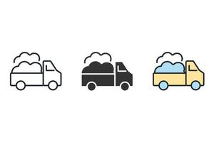 plocka upp lastbil ikoner symbol vektor element för infographic webb