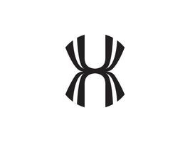 abstrakter Logobuchstabe x oder h vektor