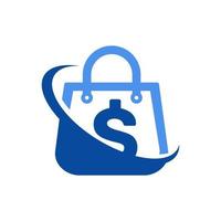 Einkaufstaschen-Vektorsymbol, Vektortasche zum Online-Shopping-Symbol vektor