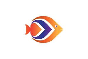 bunte fische abstrakte logo-vorlage vektor