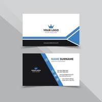företags- företag kort design mall i blå svart och vit Färg vektor