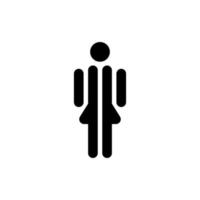 Frauensymbol. weibliches Zeichen für Toilette. Mädchen-WC-Piktogramm für Badezimmer. Vektor-WC-Symbol isoliert vektor