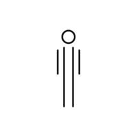 Mann lineares Symbol. männliches Zeichen für Toilette. junge wc piktogramm für badezimmer. Vektor-WC-Symbol vektor
