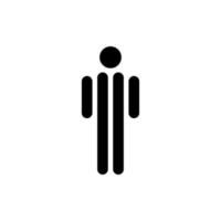 Mann-Symbol. männliches Zeichen für Toilette. junge wc piktogramm für badezimmer. Vektor-WC-Symbol isoliert vektor
