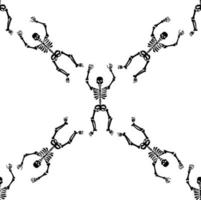 skelett sömlösa mönster vektor