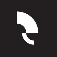 modern brev r logotyp design mall på svart bakgrund vektor