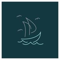 einfaches Segelboot-Logo, tägliche Kreuzfahrten, Seereisen, Vektor-Logo-Symbol vektor