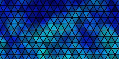 ljusblå vektormall med kristaller, trianglar. vektor