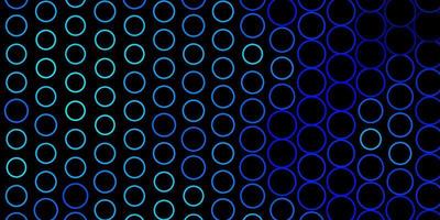 mörkblå vektor bakgrund med cirklar.