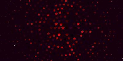 hellblaue, rote Vektorschablone mit Neonsternen. vektor