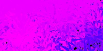 ljus lila, rosa vektor bakgrund med trianglar, linjer.
