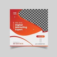 digital business marketing social media und web-banner-vorlage vektor