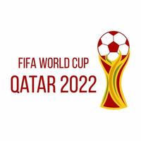 2022 fifa värld kopp i qatar. fotboll match. logotyp. vektor