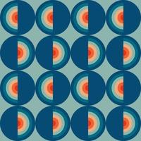 Vintage geometrisches Muster mit Kreisen im Stil der 70er und 60er Jahre. vektor