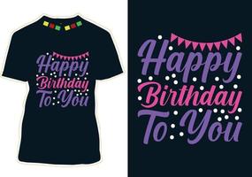 Geburtstag T-Shirt-Design vektor