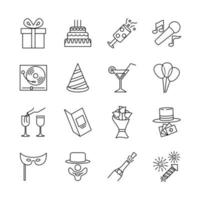 ikon design för födelsedagsfest vektor