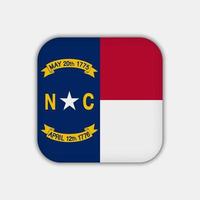 norr Carolina stat flagga. vektor illustration.