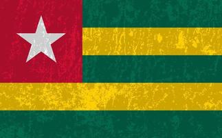 Togo-Flagge, offizielle Farben und Proportionen. Vektor-Illustration. vektor