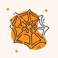 illustration av en Spindel webb klistermärke för halloween vektor
