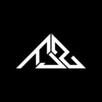 fjz Brief Logo kreatives Design mit Vektorgrafik, fjz einfaches und modernes Logo in Dreiecksform. vektor