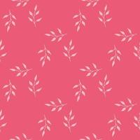 Nahtloses Muster mit hellrosa Zweigen auf rosa Hintergrund. Vektorbild. vektor