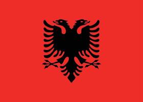 albanien flaggenvektor handgezeichnet, albanischer lek vektor handgezeichnet