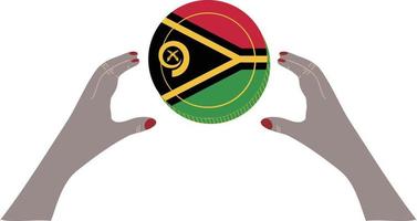 Vanuatu-Flaggenvektor handgezeichnet, Vanuatu-Vatu-Vektorhand gezeichnet vektor