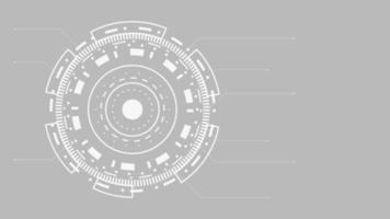 Hej tech cirkel digital hud skärm för modern grafisk design. trogen teknologi bakgrund begrepp vektor