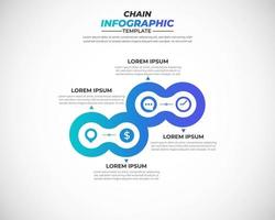 Hain-Infografik-Design mit 4 Schritten für Datenvisualisierung, Diagramm, Jahresbericht, Webdesign, Präsentation. Vektor-Geschäftsvorlage vektor