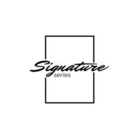 enkel signatur logotyp design mall vektor