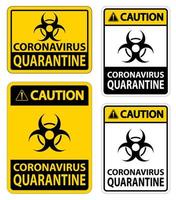 Coronavirus-Quarantäneschild