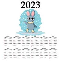 2023 kalender år vektor illustration