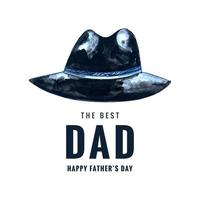 lyckliga fädernas dagskort med hattbakgrund vektor