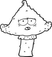 Cartoon-Pilz mit Gesicht vektor