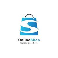 Online-Shop-Logo-Design. Vektor-Illustration vektor